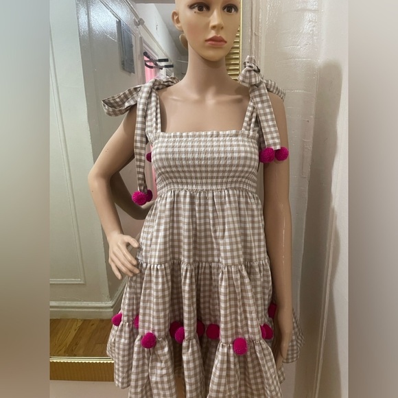 Sundress Beige Textured mini dress - Picture 10 of 11